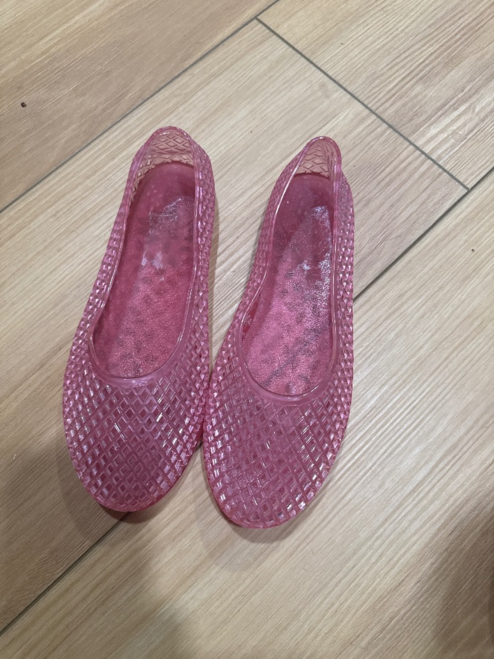 Ancient Greek Sandals Pink Jelly Woven Flats size 37, but fits 6